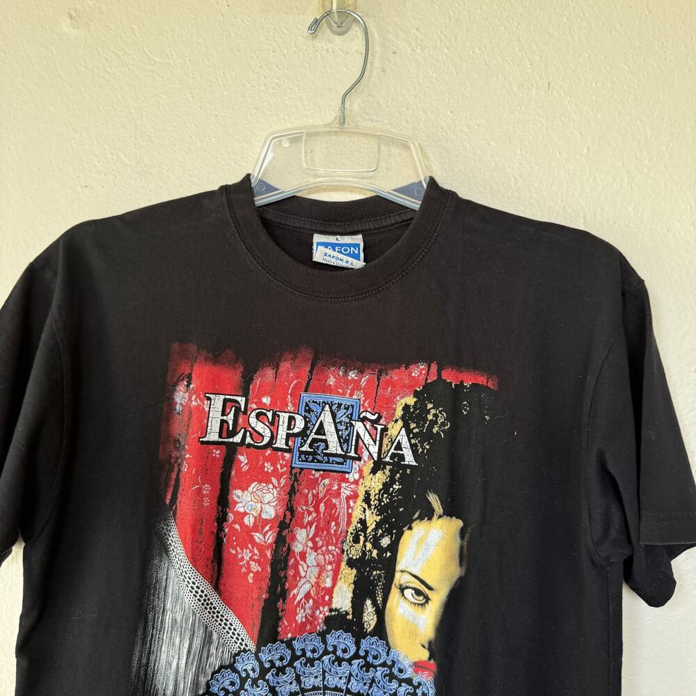 Safon España Flamenco size L Black T-Shirt - Picture 3 of 7